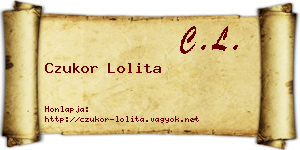 Czukor Lolita névjegykártya
